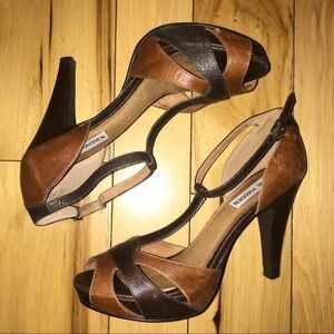 Steve Madden Two-Tone Brown and Black Heels